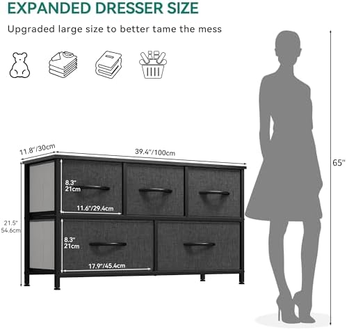 YITAHOME Dresser with 5 Drawers - Image 3
