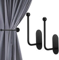 CroBlissful 2 Pcs Adhesive Curtain Holdbacks No Drill Window Hook by CroBlissful