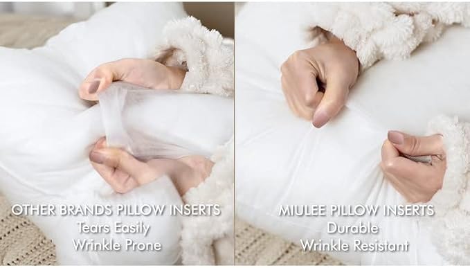 MIULEE Pillow Insert 12x20 Inch, Decorative Rectangle Throw Pillow Insert - Image 8