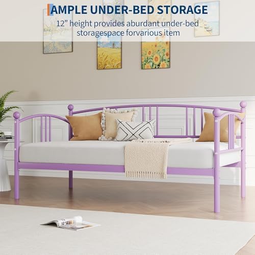GarveeLife Twin Size Metal Daybed Frame, Heavy-Duty Steel Slat Support - Image 6