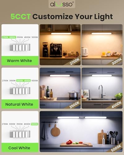 ALUSSO Hardwired 120V Under Cabinet Lighting 18 Inch Counter Kitchen Closet - Image 2