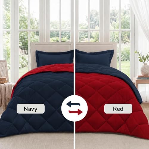 downluxe Twin Comforter Set Soft Reversible 2 Pieces - Image 2