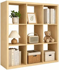 CTESNE【Wooden Thick Frame 9 Cube Storage Organizer Shelf by CTESNE