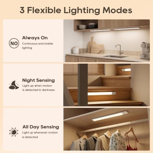 10.5 Inch Under Cabinet Lighting, 6 Color Temps Motion Sensor Light Indoor - Image 5