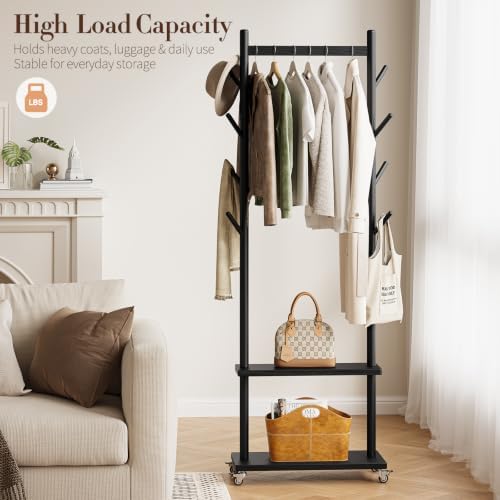 Yoobure Solid Wood Coat Rack Freestanding - Image 4