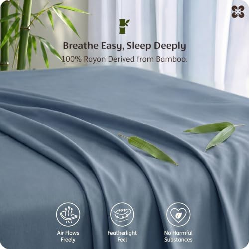 Bedsure PureWoven 100% Rayon Derived from Bamboo, King Size Sheets Set - Image 3