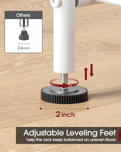 Sakugi 3-Tier Metal Storage Shelves Adjustable Feet - Image 5