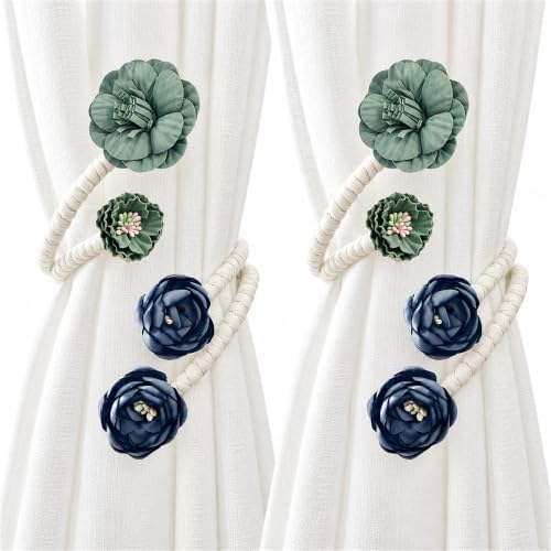 Flower Curtain Tiebacks by Unknown