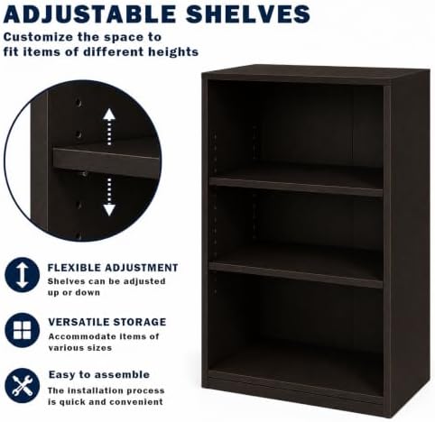 CTESNE【2026 Adjustable Shelves 3-Tier Bookcase, 71 inches, Wooden Open Display - Image 6