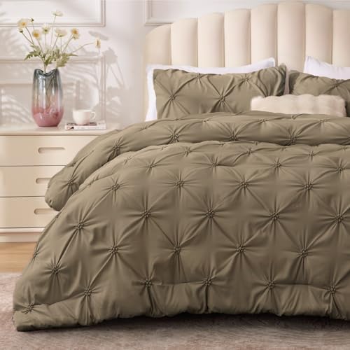 BEDELITE Queen Comforter Set Light Brown, Fluffy & Soft Comforter by BEDELITE