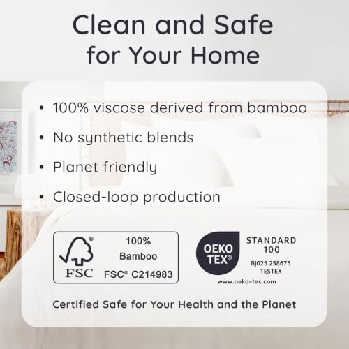 Bambaw 100% Viscose Derived from Bamboo Sheets Twin Size Set – 4-Piece Cooling - Image 6