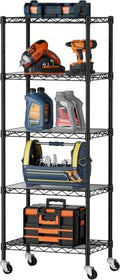 Small Wire 5 Adjustable Shelves Pantry Metal Shelf Floor Organizer by SINGAYE