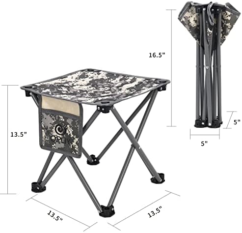 Opliy Camping Stool 2 Pack, 13.5 Inch Portable Folding Stool - Image 3