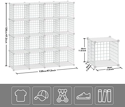 HUBSON Wire Cube Storage Organizer, Book/Toy/Craft/Potted Plants and Pet Closet - Image 3