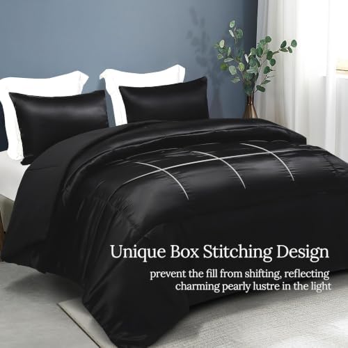 Whale Flotilla Reversible Satin Queen Comforter Set - Image 2