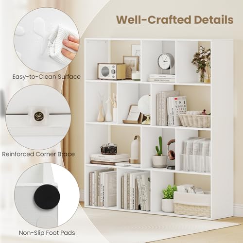 GIANTEX Open Shelf Bookcase, 4-Tier Modern Bookshelf - Image 5