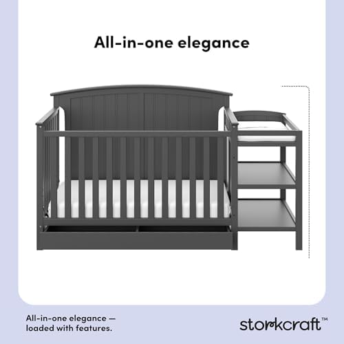 Storkcraft Steveston 5-in-1 Convertible Crib & Changer - Image 3