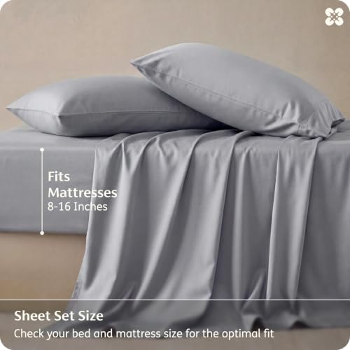 Bedsure PureWoven Rayon Derived from Bamboo, California King Sheet Sets - Image 5