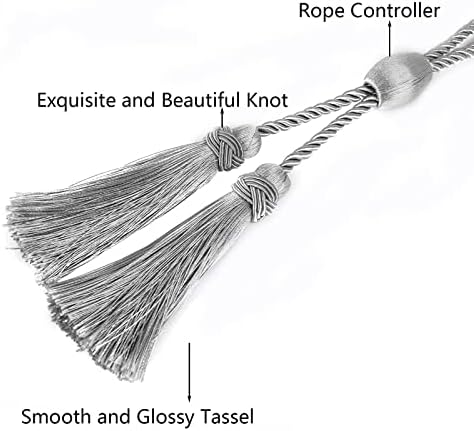 4 Pack Curtain Tiebacks with Tassel, Decorative Curtain Holdback - Image 3