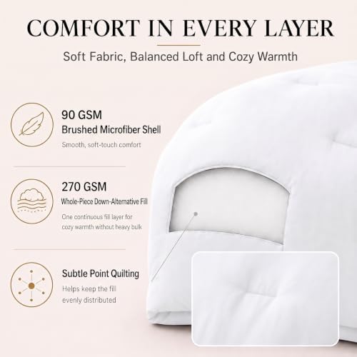 CozyLux Twin Comforter Set, 2 Pieces Down Alternative Bedding - Image 3