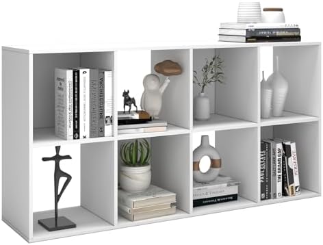 8 Cube Shelf with Anti-Tipping Kits + Reversible Open Back Bookcase by CTESNE