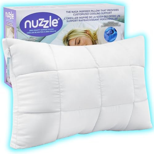 Nuzzle Pillow Standard Adjustable Neck Pillow, Soft Luxury Hotel Feel by Nuzzlepillow