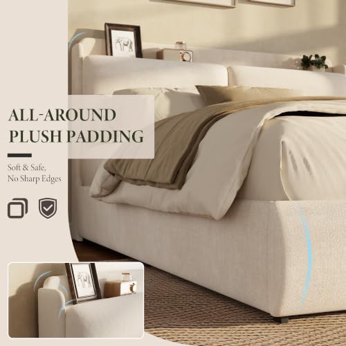 Garvee Queen Upholstered Bed Frame - Image 5