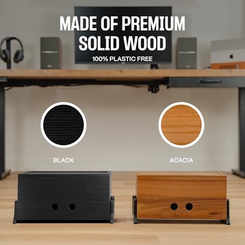 COREMINDED Extra Large Cable Management Box, Wood Cord Hider Box & Organizer - Image 2