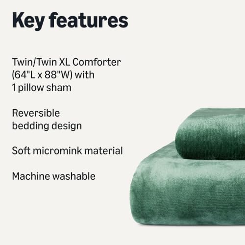 Amazon Basics Reversible Sherpa Comforter Set - Image 2