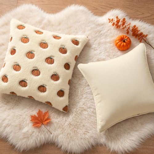 MIULEE Fall Pillow Covers 18x18 Dark Rust Pumpkin Fall Decor - Image 4