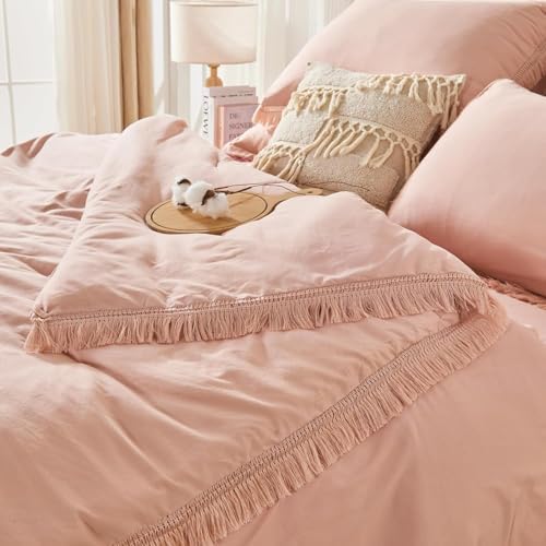 Andency Oversized King Comforter Set, 7 Pieces Pink Bedding - Image 3