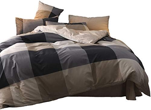 Buffalo Plaid Comforter Set King 3 Pieces Soft Cute Plaid Bedding Comforter by BUPIRD