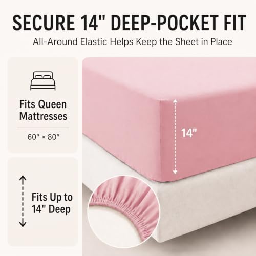 CozyLux Queen Comforter Set Pink - Image 5