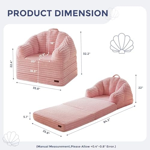 MAXYOYO Folding Sofa Bed Chair, Sleeper Chair - Image 2