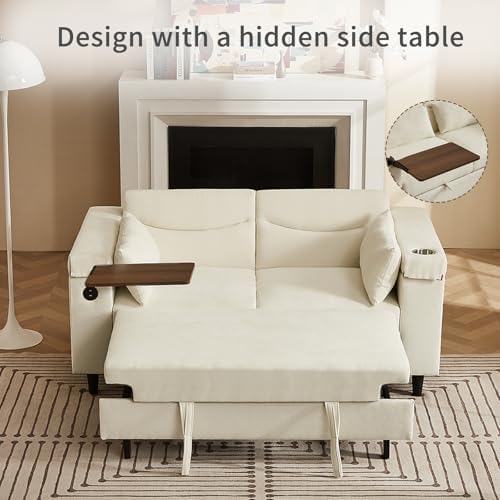 ​66" Multi-Functional Pull-Out Sofa Bed - Image 3