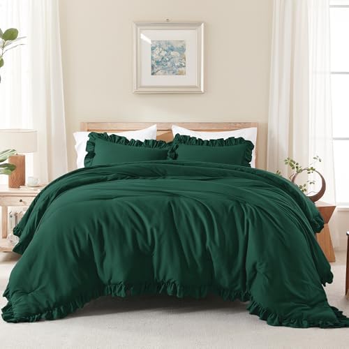 Andency Dark Green Queen Comforter Set - Image 2