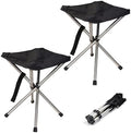 1.2lb Ultralight Telescoping Folding Camping Stool, Portable Collapsible Stool by JVZI