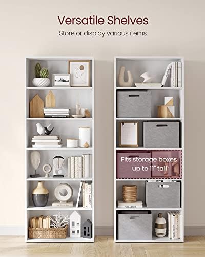 VASAGLE Bookshelf, 23.6 Inches Wide, 6-Tier Open Bookcase - Image 5