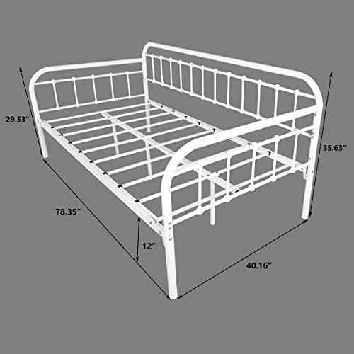 HOMERECOMMEND Multi-Purpose Metal Daybed Frame Twin Size - Image 2