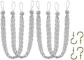 Home Queen Handwoven Rope Curtain Tiebacks, 23 Inch by HomeQueen