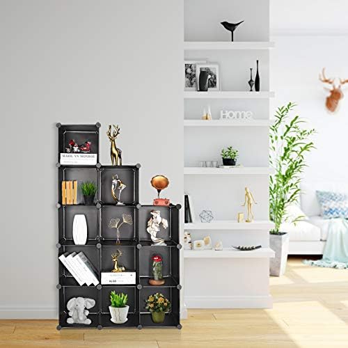 Cube Storage Organizer, 12-Cube DIY Plastic Closet Cabinet Modular Bookcase - Image 7