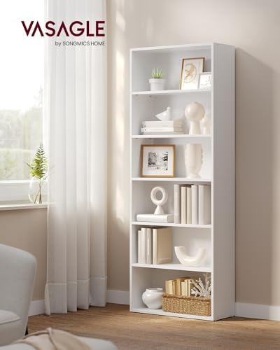 VASAGLE Bookshelf, 23.6 Inches Wide, 6-Tier Open Bookcase - Image 2