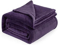 Bedsure GentleSoft Fleece Blankets Queen Size Purple by BEDSURE