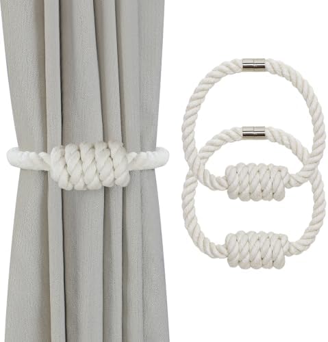 Magnetic Curtain Tiebacks, 2 Pack Curtain Holdbacks No Drill, Elegant Hand by Unknown