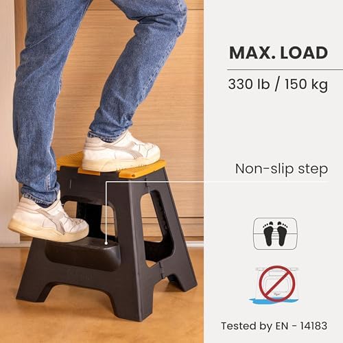 Vigar Compact Folding Step Stool, 16 in 2 Step - Image 5
