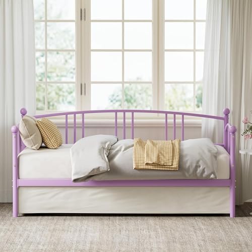 GarveeLife Twin Size Metal Daybed Frame, Heavy-Duty Steel Slat Support by GarveeLife