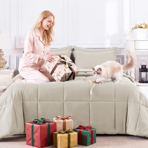 CozyLux Twin Comforter Set, 5-Piece Bed in a Bag - Image 6