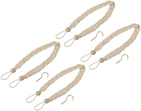 uxcell 4Pcs Curtain Tiebacks, 58cm/23 Braided Drapery Holdback Holder by uxcell