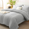 CozyLux King Size Comforter Set Light Grey by CozyLux