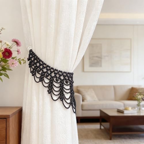 2 Pack Magnetic Curtain Tiebacks, Baroque Style Curtains Holdbacks - Image 3